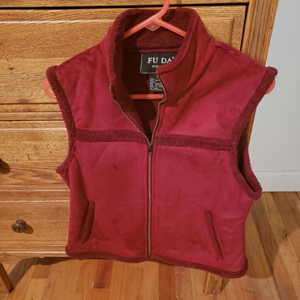 Dude Faux Shearling Vest - Small